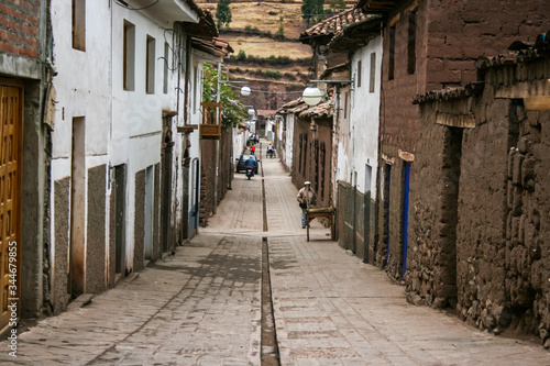 Beautiful Cusco anciente streets, Peru  photo