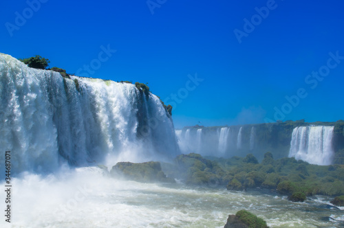 Foz do Iguazu, BRAZIL - FEBRUARY 24, 2018: Foz do Iguazu. Is a touristic town and waterfalls at Brazil.