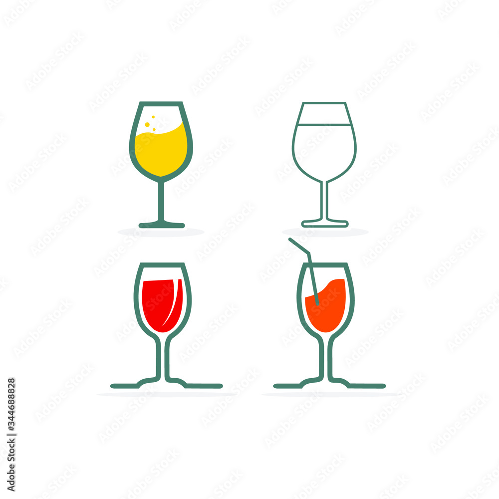 set of wine glasses and wine set of wine glasses and wine