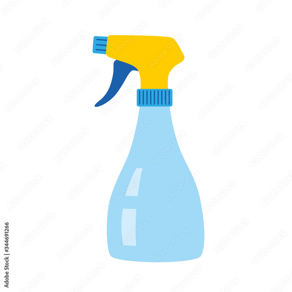 Cleaning spray bottle flat vector isolated Cleaning spray bottle flat vector isolated