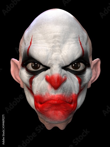 Mask of the villain. 3d rendering