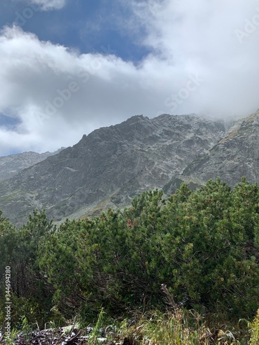 mountain landscape with clouds