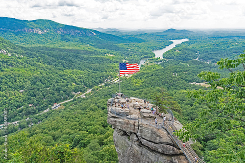 Chimney Rock State Park scenic on a clear nice day.