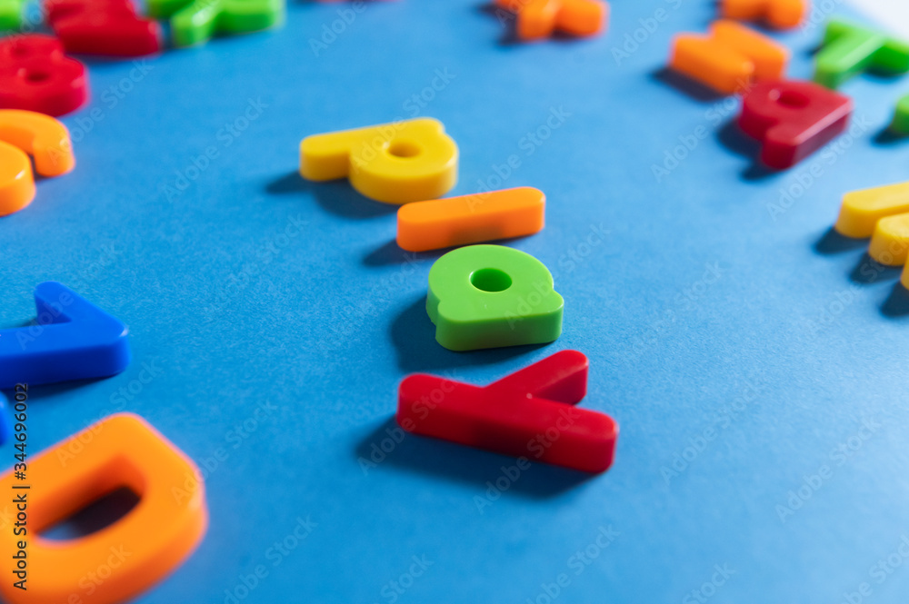 Colorful letters spelling Play Colorful letters spelling Play
