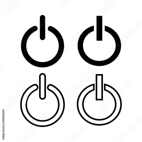 power button icon set