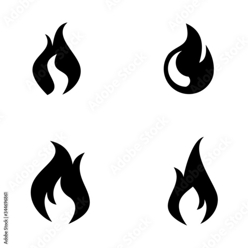 fire flames set