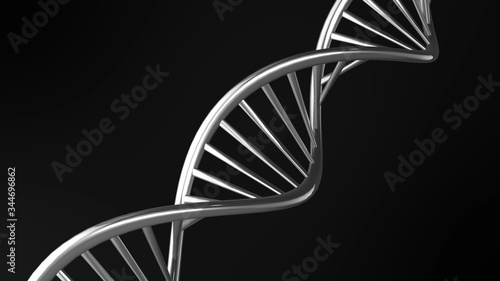 DNA structure 3D for medical research and biology genetic laboratory study.
