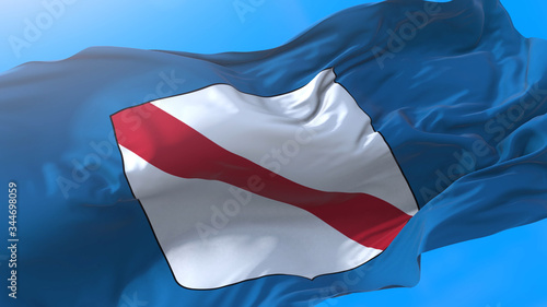 3d flag waving background