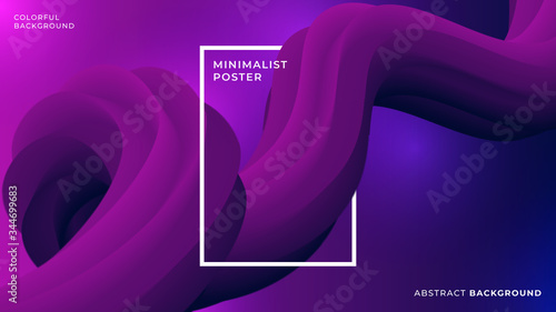 Liquid purple abstract geometric colorful background