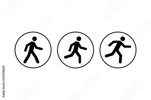 silhouettes of  run people icon