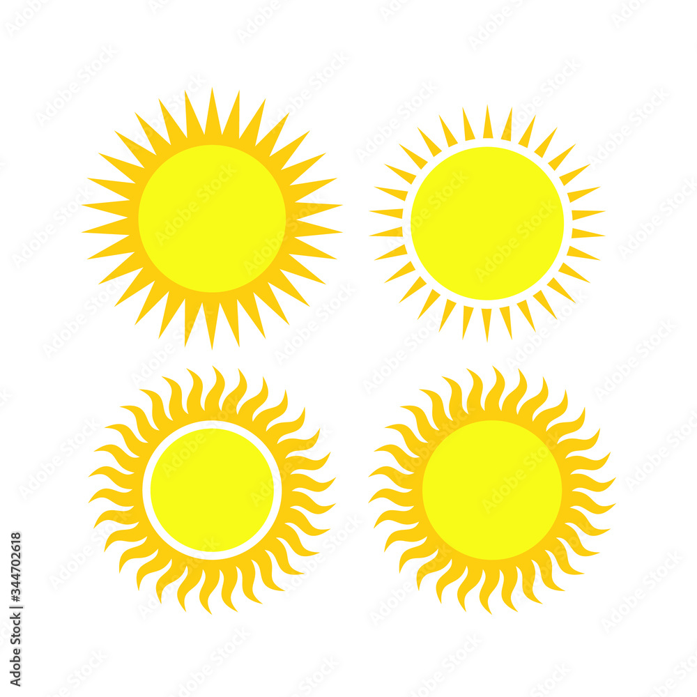 Fototapeta premium set of sun icons