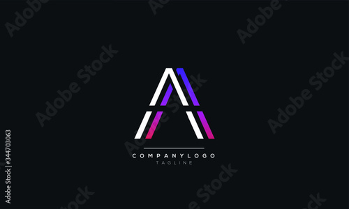 Letter AA Logo Design Icon Vector Symbol