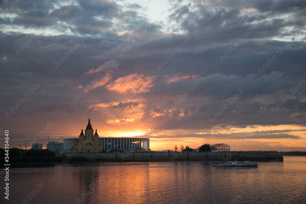 Alexander Nevsky Cathedral at sunset