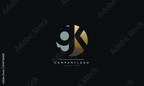 gk Letter Logo Design Icon Vector Symbol