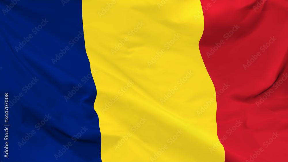 Fragment of a waving flag of the Romania in the form of background, aspect ratio with a width of 16 and height of 9, vector Fragment of a waving flag of the Romania in the form of background, aspect ratio with a width of 16 and height of 9, vector