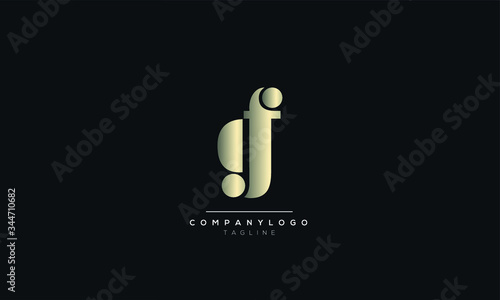 gf Letter Logo Design Icon Vector Symbol