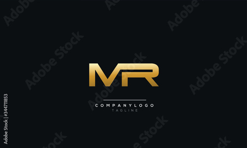 MR Letter Logo Design Icon Vector Symbol