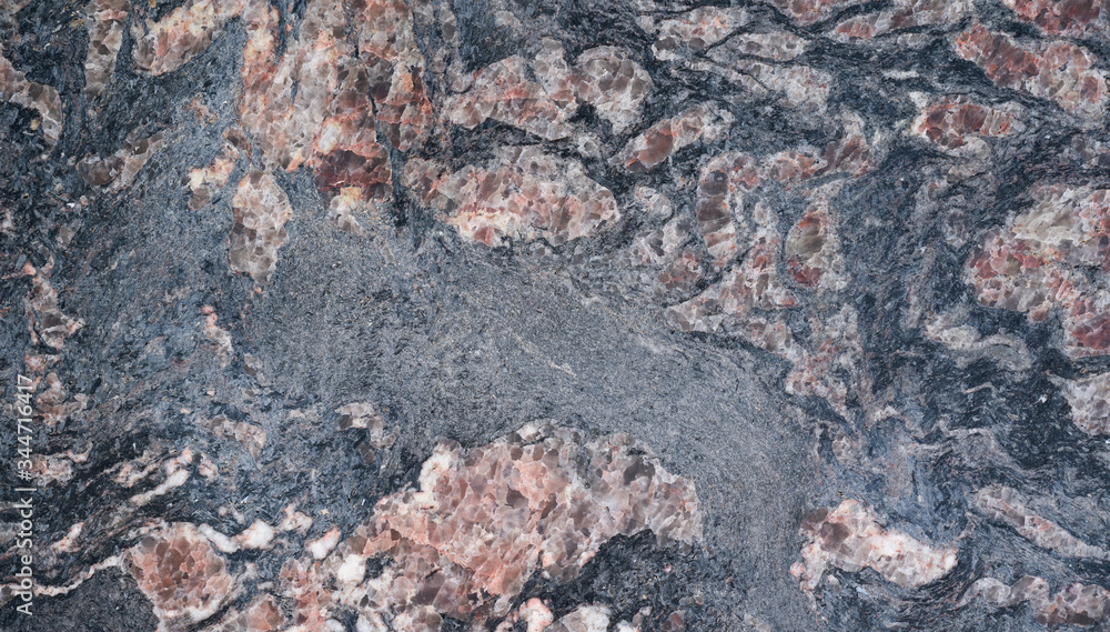 Fototapeta premium dark gray and red marbled natural stone background with abstract pattern