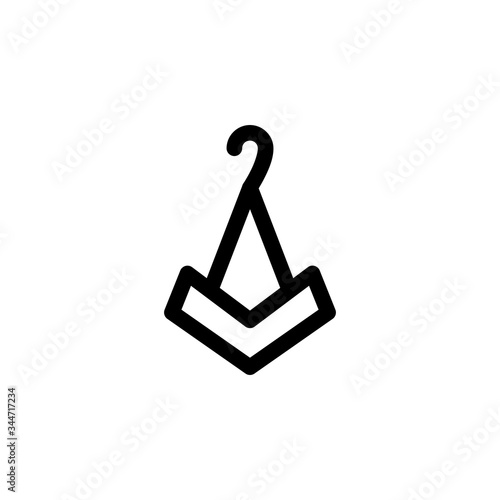 Earrings Fashion Outline Icon Logo Vector Illustration
