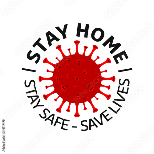 New Coronavirus Covid-19 concept design logo vector illustration