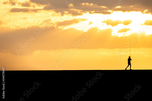 silhouette of a man