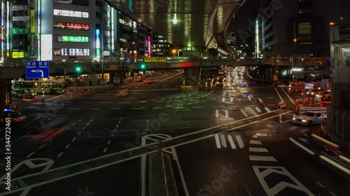 Timelapse of Tokyo's traffic at night