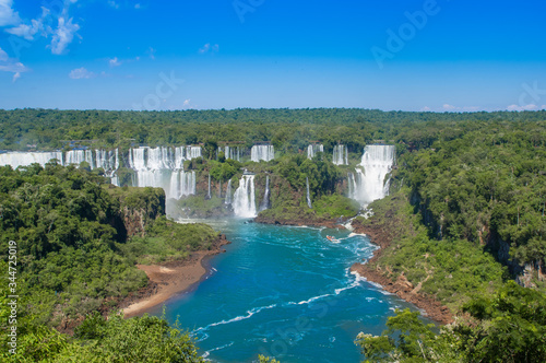 Foz do Iguazu  BRAZIL - FEBRUARY 24  2018  Foz do Iguazu. Is a touristic town and waterfalls at Brazil.