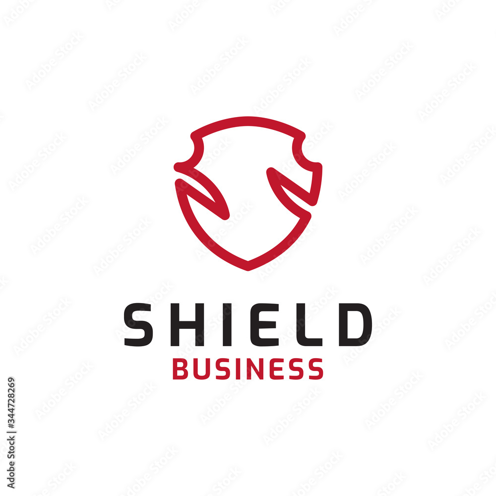 Initial letter s shield logo icon. Vector illustration. Modern design