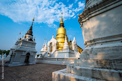 Wat Suan Dok or Buppharam Temple in Chiang Mai Province photo