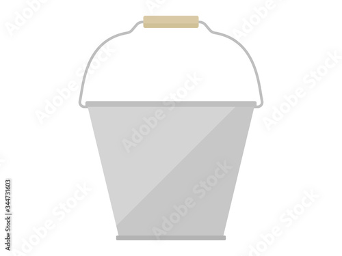 鉄製のバケツのイラスト