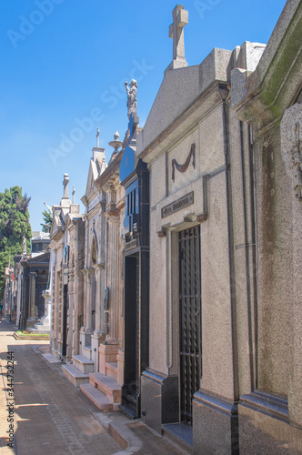 La Recoleta Cemetery. Buenos Aires  Argentina - January 28 2019. La Recoleta Cemetery  Spanish  Cementerio de la Recoleta  is a cemetery located in the Recoleta