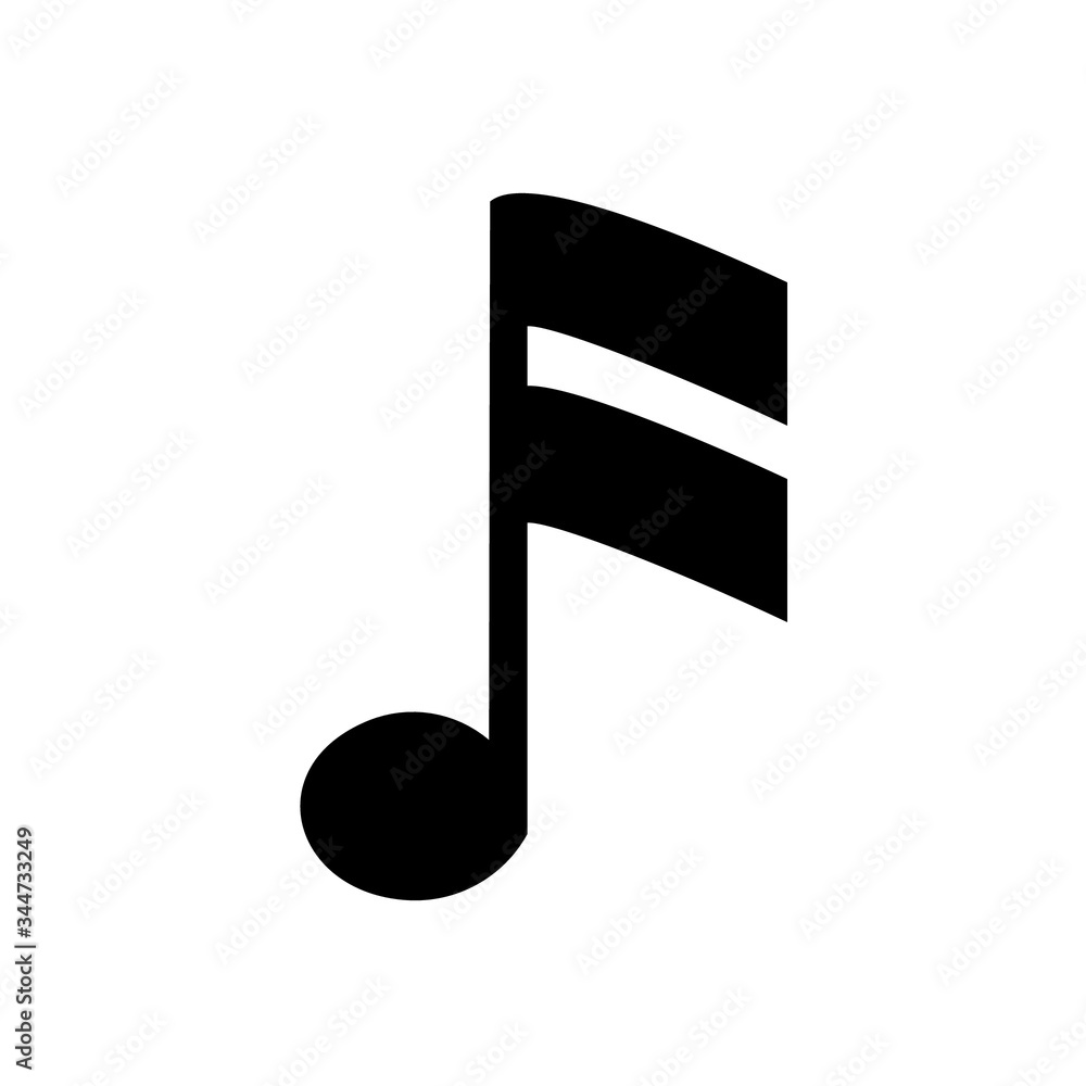 music note Icon symbol Flat vector illustration for graphic and web design. music note Icon symbol Flat vector illustration for graphic and web design.