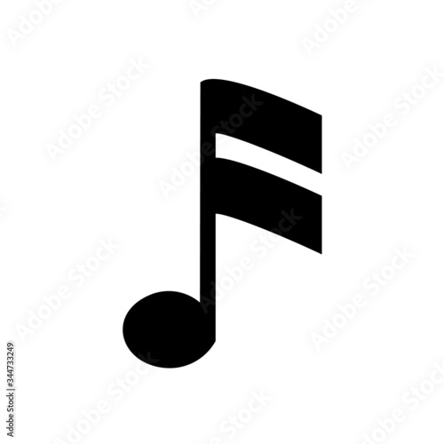 music note Icon symbol Flat vector illustration for graphic and web design.