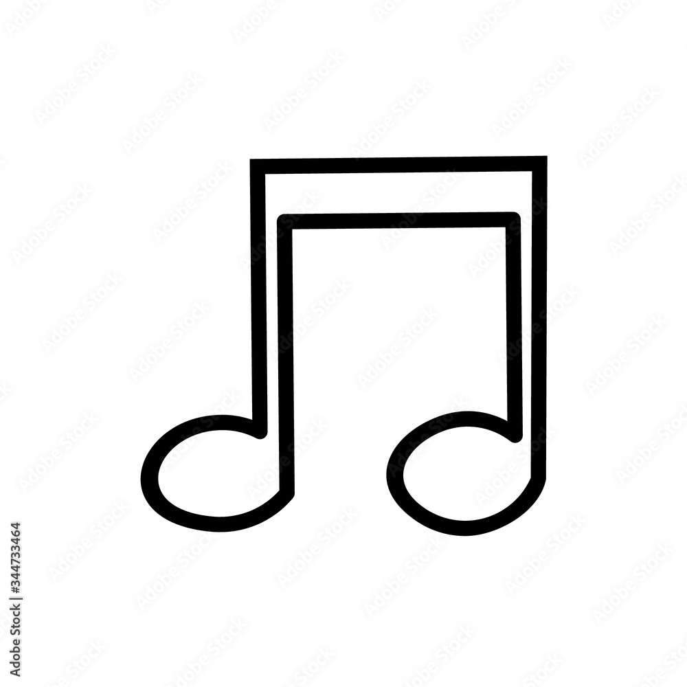 music note Icon symbol Flat vector illustration for graphic and web design. music note Icon symbol Flat vector illustration for graphic and web design.