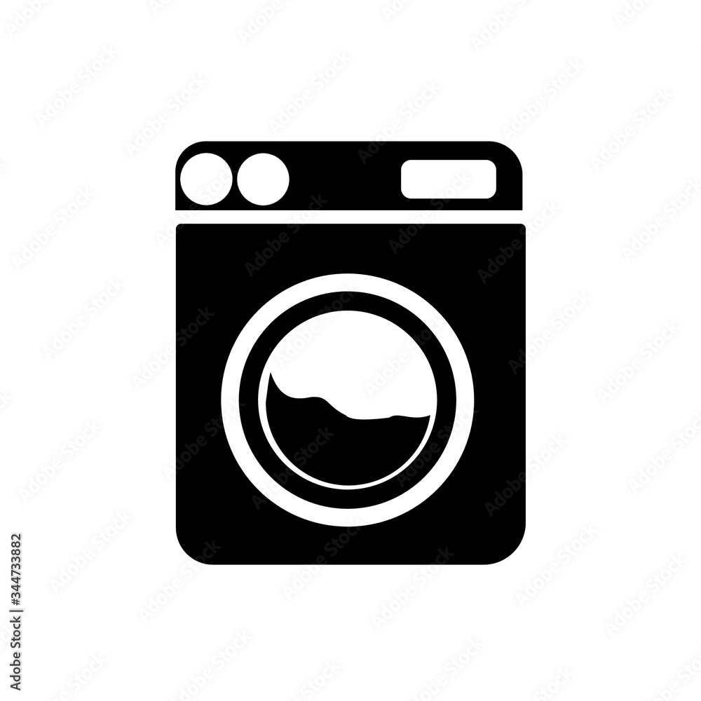 washing machine Icon symbol Flat vector illustration for graphic and web design. washing machine Icon symbol Flat vector illustration for graphic and web design.