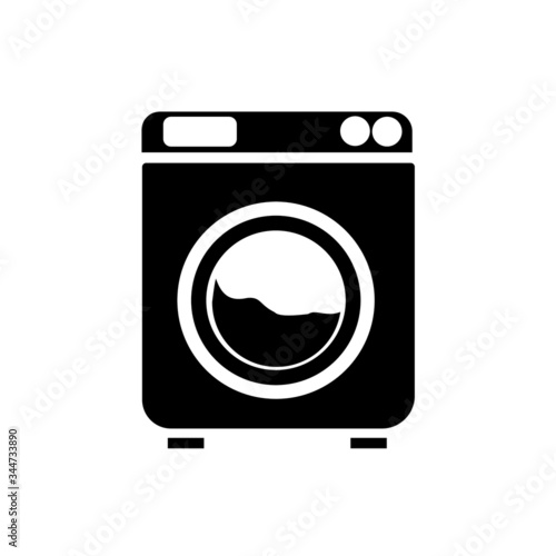washing machine Icon symbol Flat vector illustration for graphic and web design.