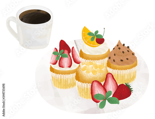 カップケーキ　マフィン　イラスト
