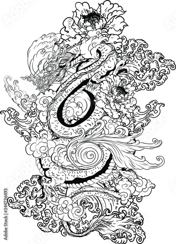 Koi Dragon tattoo Japanese Dragon Tattoo HD phone wallpaper  Pxfuel