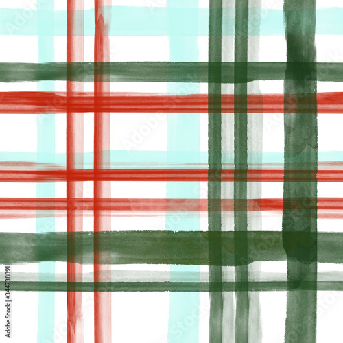 watercolor pattern, brush stripe plaid