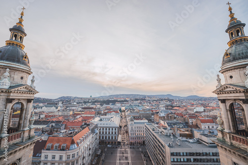 Aerial view of Budapest from St. Stephen s Basilica