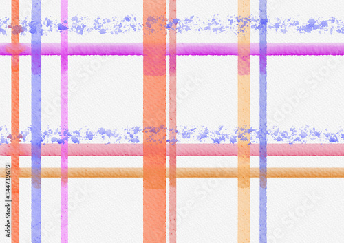 watercolor pattern, brush stripe plaid