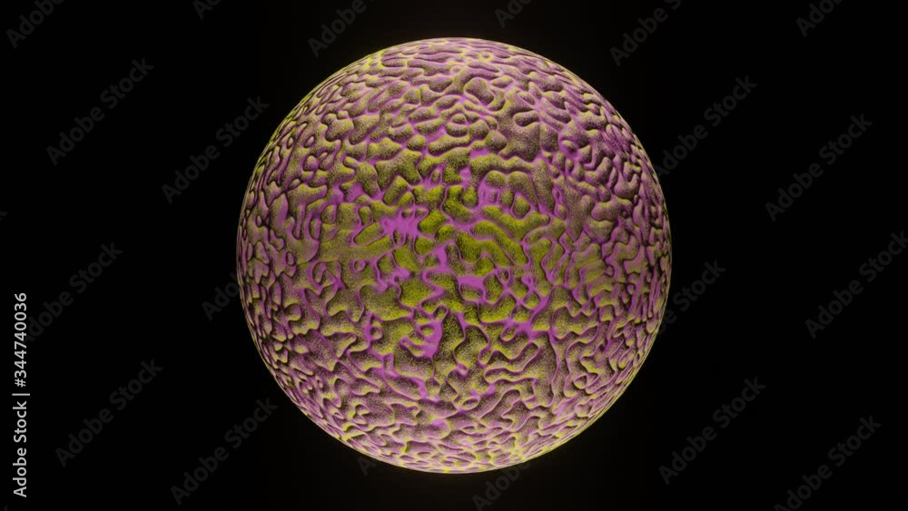 Purple Gold Intro or Outro Abstract Alien Planet Rotate on Space Background on Center Frame. Abstract Alien planet with shiny texture motion background Purple Gold Intro or Outro Abstract Alien Planet Rotate on Space Background on Center Frame. Abstract Alien planet with shiny texture motion background