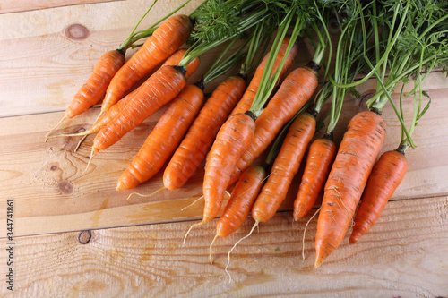 Carrots on table