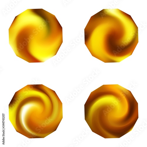 Set of polygonal colorful backgrounds.
