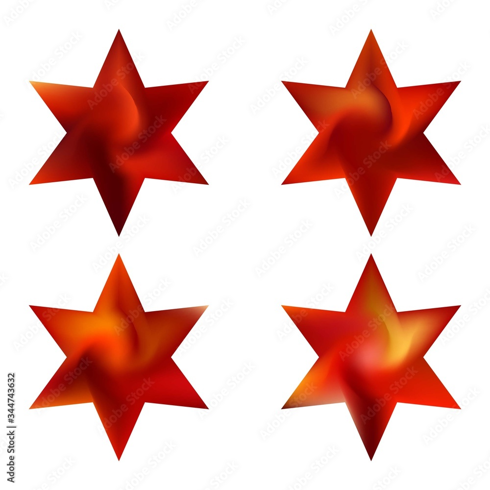 Obraz premium Kit of hexagram abstract backgrounds.