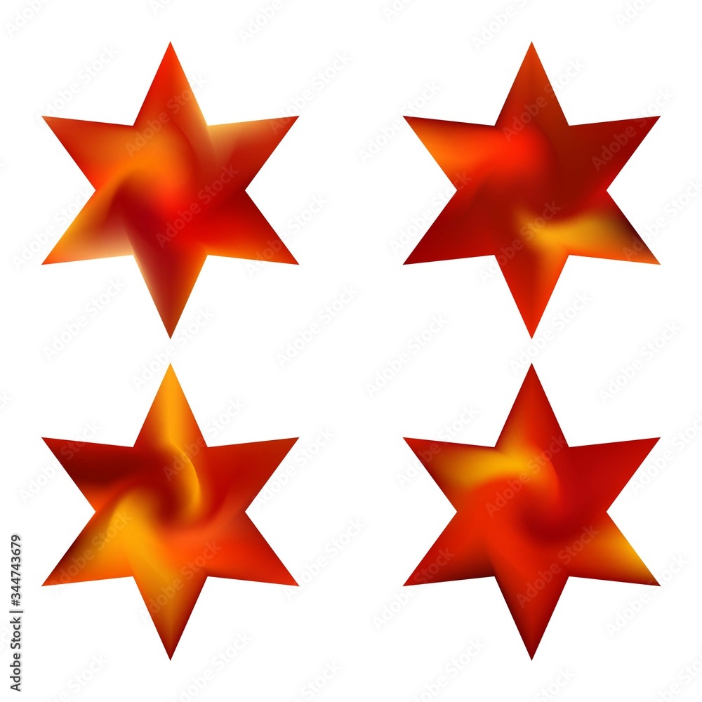 Obraz premium Set of hexagram chromatic backgrounds.