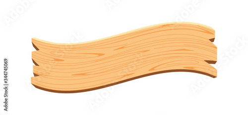 curved wooden planks isolated on white, wood plank curve for signs and copy space, wooden signs curve shape, empty wood plank light brown for message text, wood board with wave ripple shape
