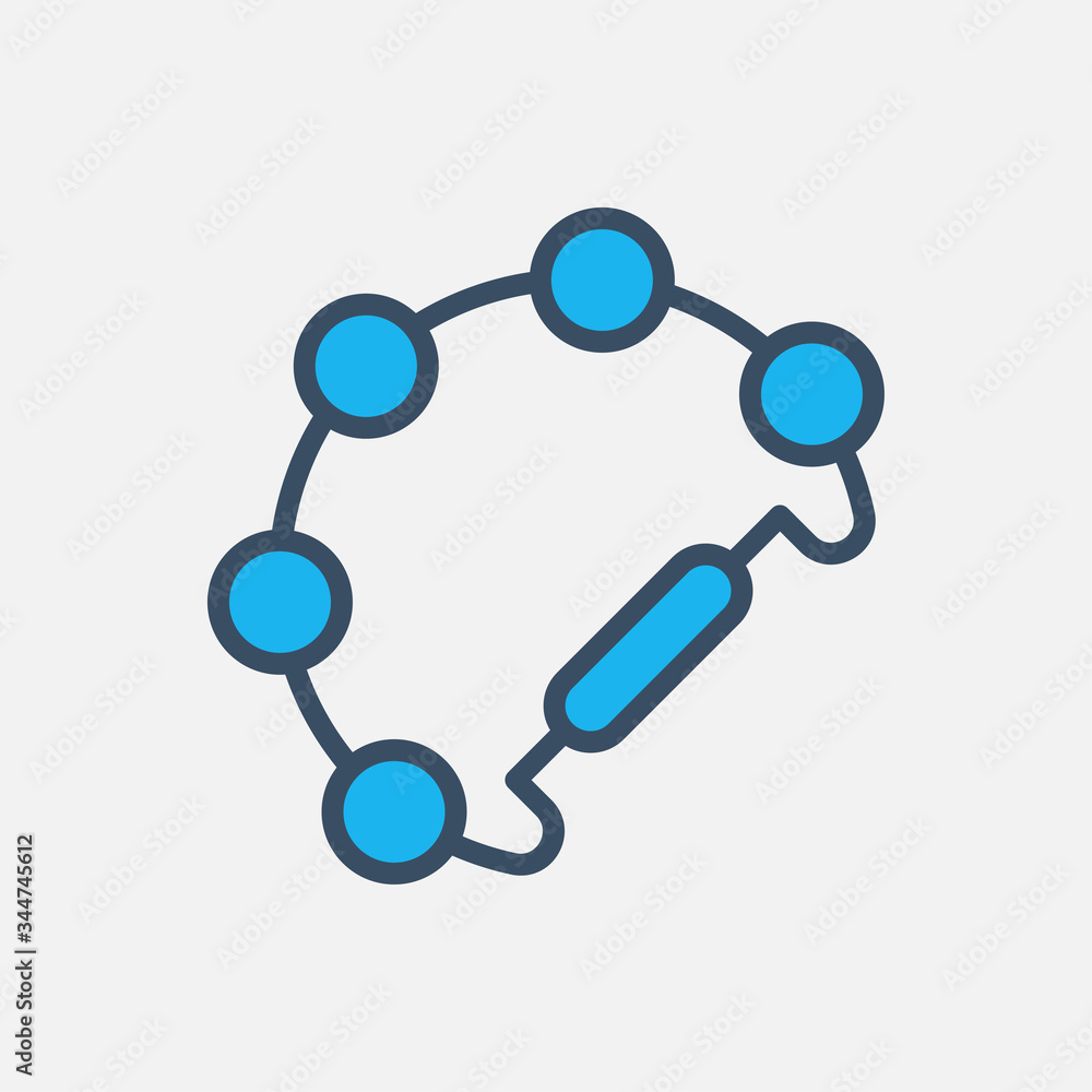 Tambourine icon designed in a flat style Tambourine icon designed in a flat style