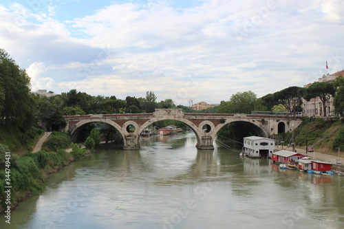 bridge over the river in rome