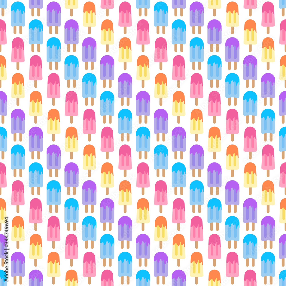 Ice Cream Seamless Pattern - Fun ice cream theme repeating pattern design Ice Cream Seamless Pattern - Fun ice cream theme repeating pattern design